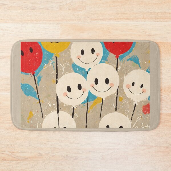 Item preview, Happy Smile Balloon Parade – Cheerful Abstract Street Art Illustration designed and sold by KiraChie.