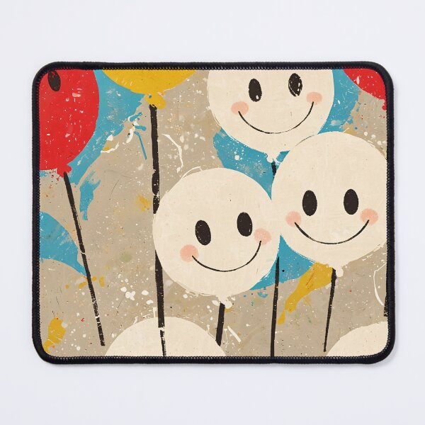 Item preview, Happy Smile Balloon Parade – Cheerful Abstract Street Art Illustration designed and sold by KiraChie.