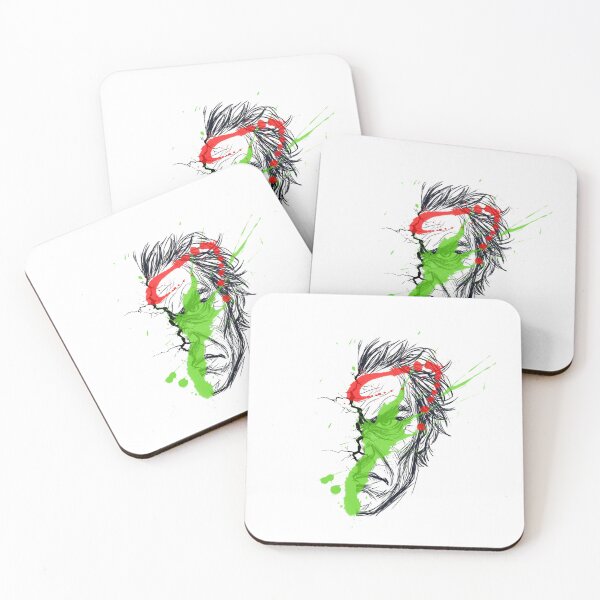 Item preview, Abstract Sketch Face Neon Green Red Paint Pop Art designed and sold by rich-moda.
