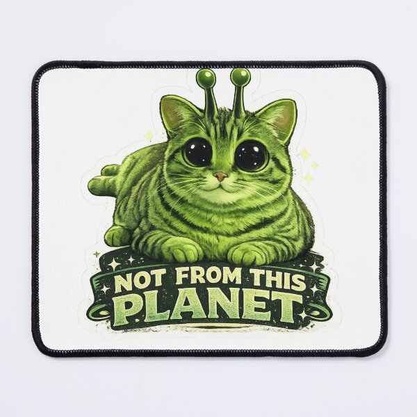 Item preview, Not From This Planet Cute Alien Cat Kawaii Space designed and sold by Digistore1221.