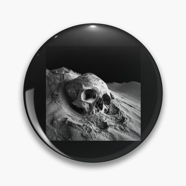 Item preview, Black and White Buried Skull Desert Gothic Art designed and sold by inkoutninja.