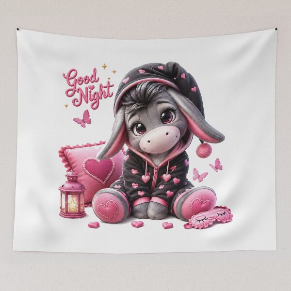 Item preview, Good Night, from Cozy the Donkey Friend designed and sold by BlissBlvdShop.
