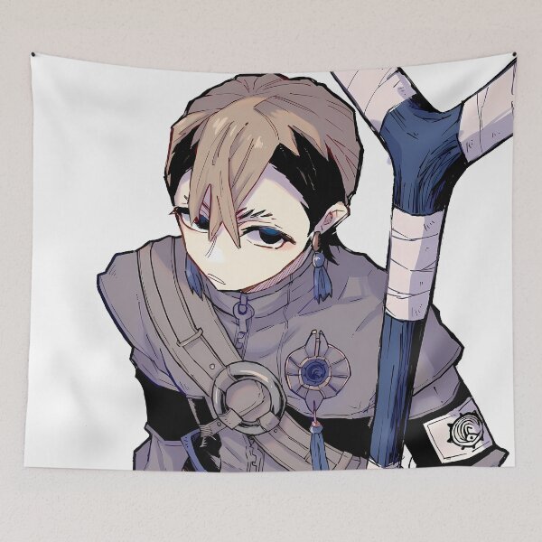 Item preview, Zanka Nijiku Gachiakuta Quiet Blue Gray Character Portrait designed and sold by Spraykart.