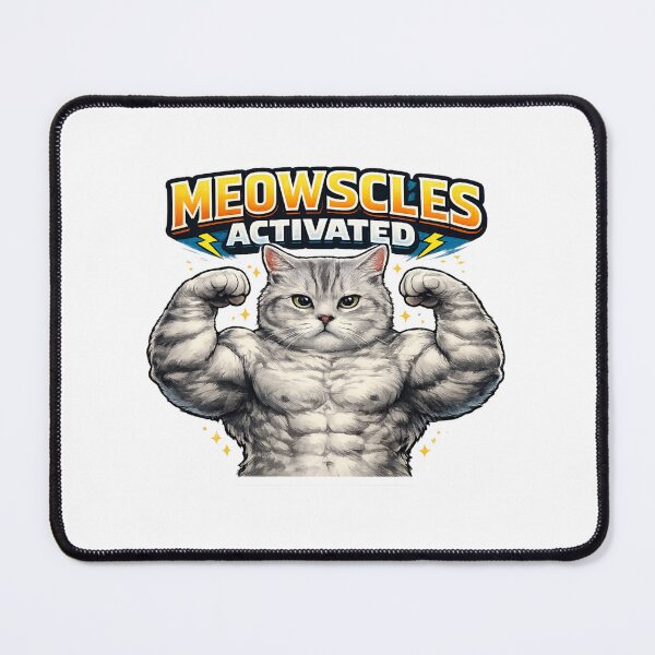 Item preview, Meowscles Activated Funny Gym Cat Bodybuilding Fitness designed and sold by Digistore1221.