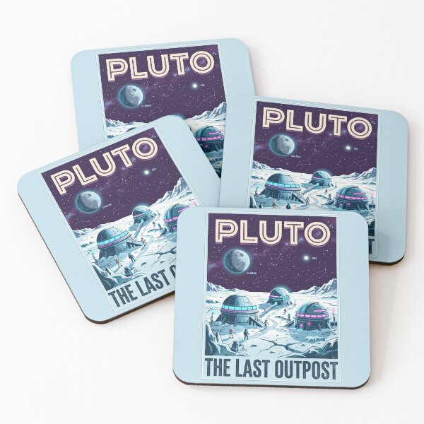 Item preview, Pluto Retro NASA Travel Poster The Last Outpost designed and sold by RetroRewind Studio.