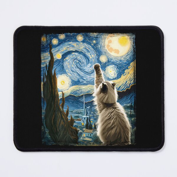 Item preview, Van Gogh Starry Night Style Artistic Himalayan Cat designed and sold by Littermin.