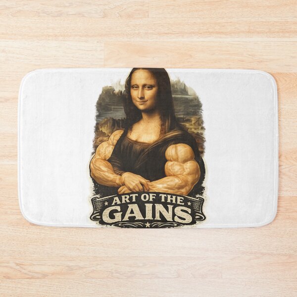 Item preview, Art Of The Gains Funny Gym Mona Lisa Bodybuilding Parody designed and sold by Digistore1221.