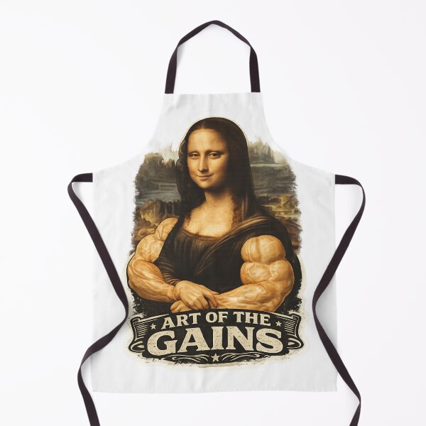 Item preview, Art Of The Gains Funny Gym Mona Lisa Bodybuilding Parody designed and sold by Digistore1221.