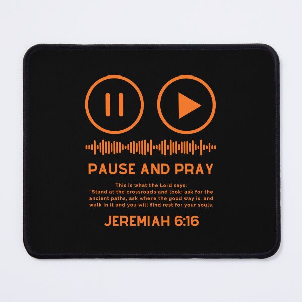 Item preview, Pause and Pray - Christian Quotes - Orange Design designed and sold by MoriaStore.
