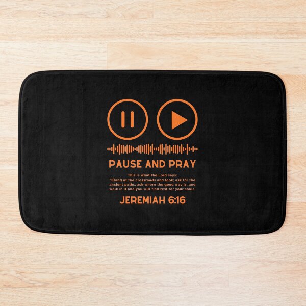 Item preview, Pause and Pray - Christian Quotes - Orange Design designed and sold by MoriaStore.