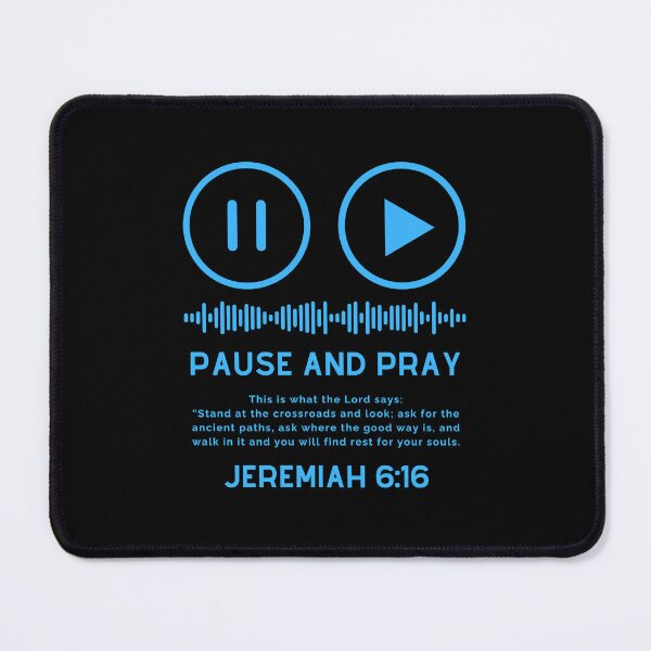 Item preview, Pause and Pray - Christian Quotes - Sky Blue Design designed and sold by MoriaStore.