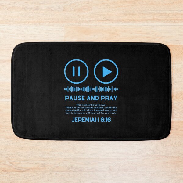 Item preview, Pause and Pray - Christian Quotes - Sky Blue Design designed and sold by MoriaStore.