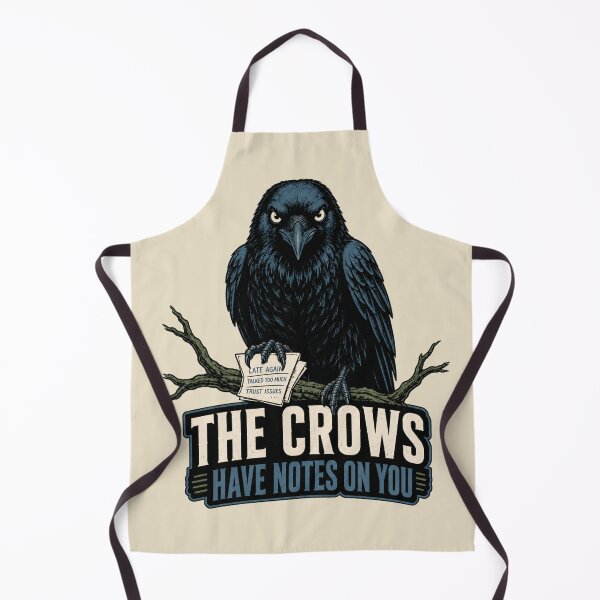 Item preview, The Crows Have Notes On You Retro Crow Tee designed and sold by POD DYNASTY | Original Print On Demand T-Shirt Graphics.