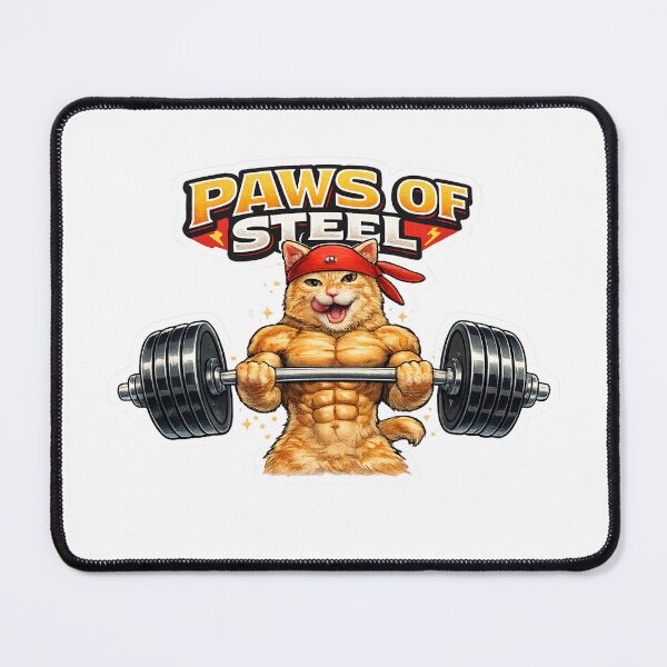 Item preview, Paws Of Steel Funny Gym Cat Weightlifting Bodybuilding designed and sold by Digistore1221.