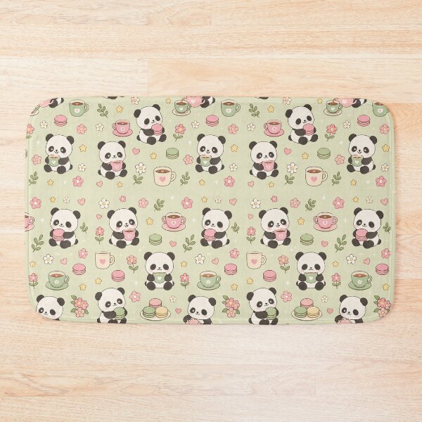 Item preview, Cozy Panda Tea Party Pattern designed and sold by Soft Berry Studio.
