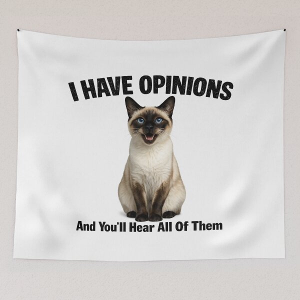 Item preview, I Have Opinions Siamese Cat designed and sold by HippyRikky.