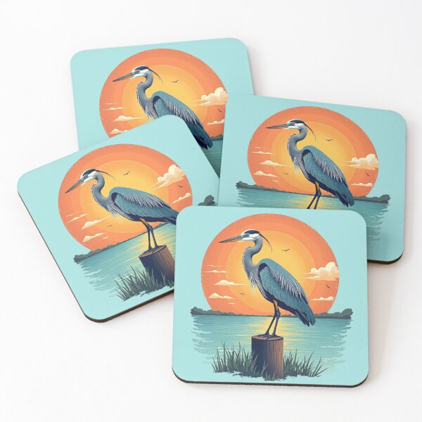Item preview, Tropical Florida Heron Sunset Paradise designed and sold by piketo.