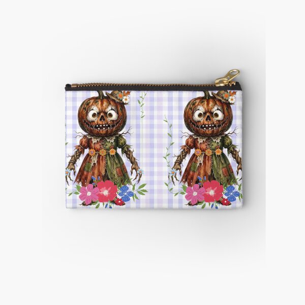 Item preview, Creepy-Cute Halloween Pumpkin Scarecrow Doll Watercolor Illustration designed and sold by VibranPalette.