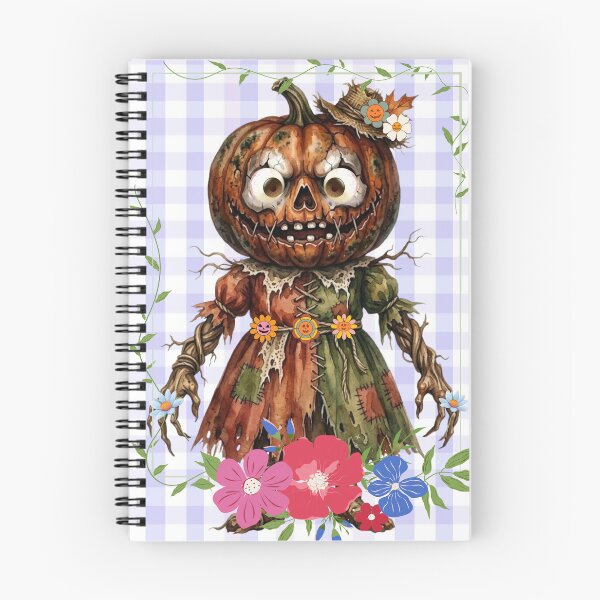 Item preview, Creepy-Cute Halloween Pumpkin Scarecrow Doll Watercolor Illustration designed and sold by VibranPalette.