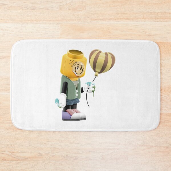 Item preview, Toy Brick Character Holding Heart Shaped Balloon designed and sold by Lexkon Liu's art.