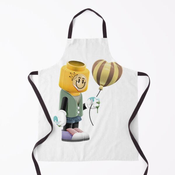 Item preview, Toy Brick Character Holding Heart Shaped Balloon designed and sold by Lexkon Liu's art.
