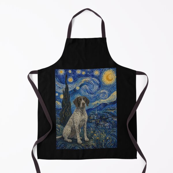 Item preview, Braque Francais Dog Van Gogh Starry Night designed and sold by Littermin.