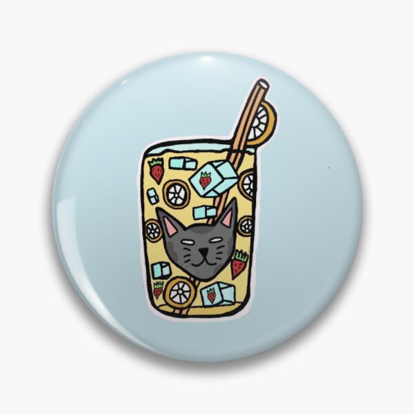 Item preview, Cute Gray Cat Lemonade┃Kawaii Summer Drink Sticker designed and sold by Cherry Prism Designs.