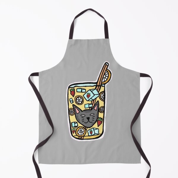 Item preview, Cute Gray Cat Lemonade┃Kawaii Summer Drink Sticker designed and sold by Cherry Prism Designs.
