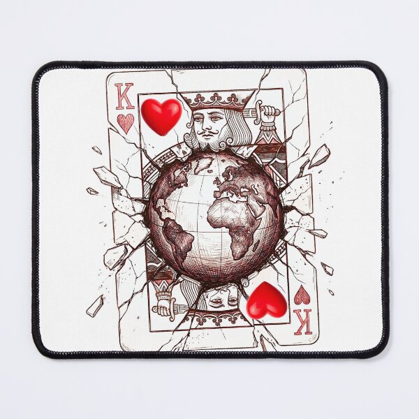 Item preview, Shattered King of Hearts Planet Earth Surreal Art designed and sold by rich-moda.