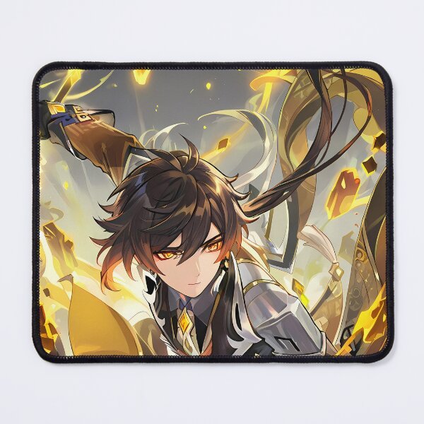 Item preview, Zhongli Genshin Impact Golden Geo Anime Regal Portrait designed and sold by SuperTeamCanada.