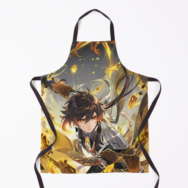 Item preview, Retrato real de Zhongli de Genshin Impact Golden Geo Anime designed and sold by SuperTeamCanada.