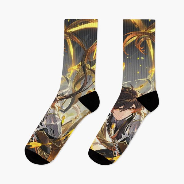 Item preview, Zhongli Genshin Impact Golden Geo Anime Regal Portrait designed and sold by SuperTeamCanada.