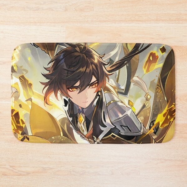 Item preview, Zhongli Genshin Impact Golden Geo Anime Regal Portrait designed and sold by SuperTeamCanada.