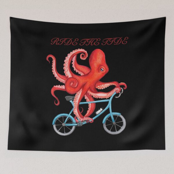 Item preview, Bright Octopus Cycling Fun  designed and sold by st-orm-ivan.