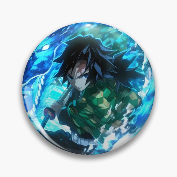 Item preview, Giyu Tomioka Demon Slayer Spiral Water Power designed and sold by SuperTeamCanada.