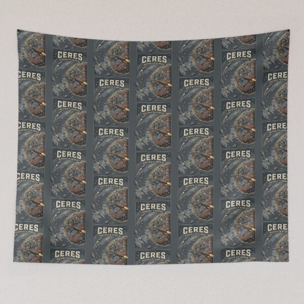 Item preview, Ceres Asteroid Belt Retro NASA Travel Poster Waystation designed and sold by RetroRewind Studio.