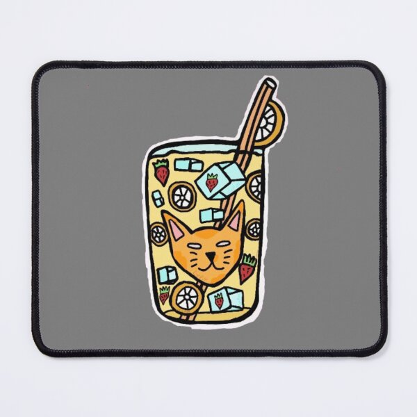 Item preview, Cute Orange Cat Lemonade┃Kawaii Summer Drink Sticker designed and sold by Cherry Prism Designs.