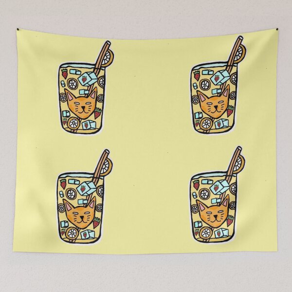 Item preview, Cute Orange Cat Lemonade┃Kawaii Summer Drink Sticker designed and sold by Cherry Prism Designs.