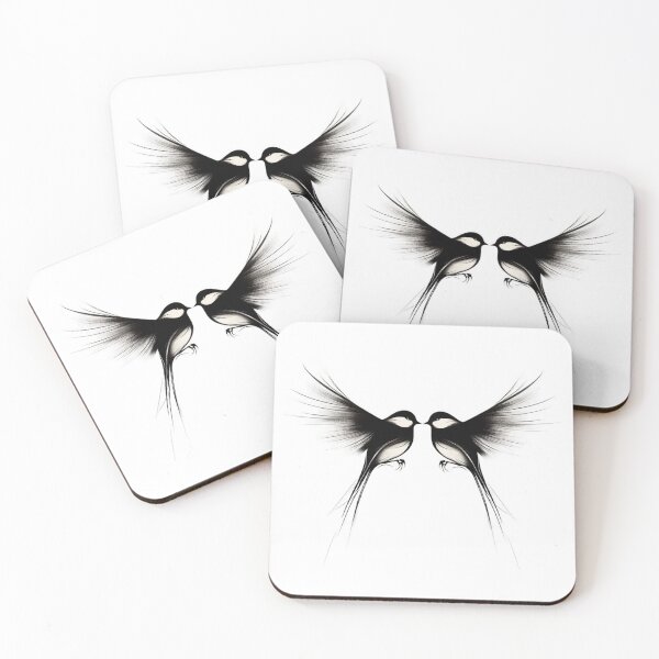 Item preview, Little twin bird silhouette designed and sold by Wry.