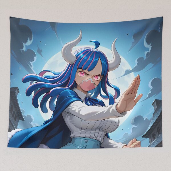 Item preview, Ulti One Piece Moonlit Power Pose Blue Cape designed and sold by SuperTeamCanada.