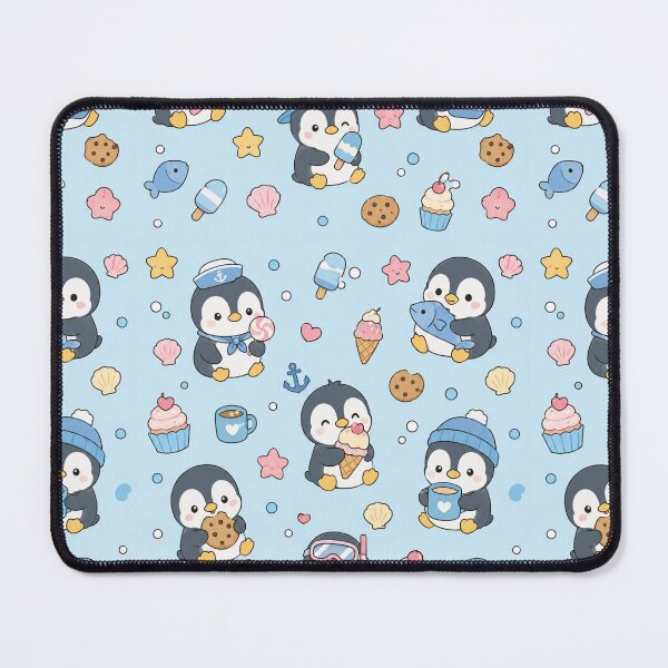 Item preview, Cute Summer Penguin Kawaii Pattern designed and sold by Soft Berry Studio.