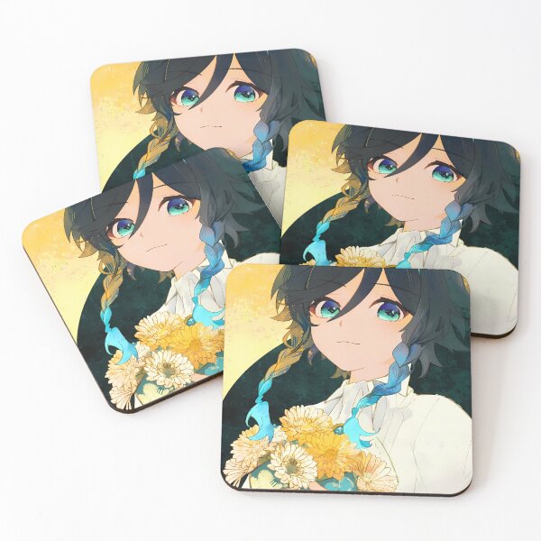 Item preview, Venti Genshin Impact Flower Portrait Golden Calm designed and sold by SuperTeamCanada.