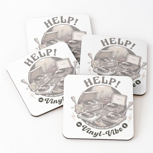 Item preview, Retro 'Help!' Vinyl Records and Beatles Collectibles Emblem designed and sold by Vinyl-Vibe.