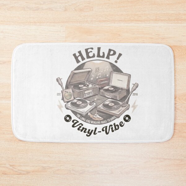 Item preview, Retro 'Help!' Vinyl Records and Beatles Collectibles Emblem designed and sold by Vinyl-Vibe.
