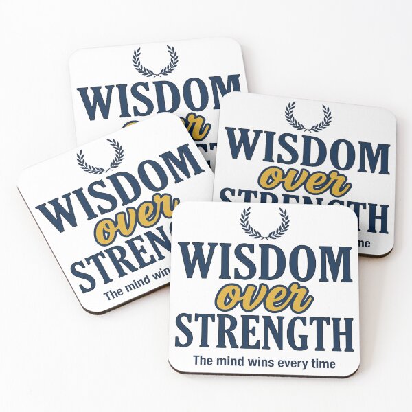 Item preview, Wisdom Over Strength — Mindset Motivation designed and sold by PlushFutura.