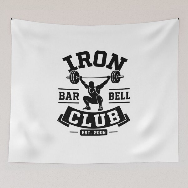 Item preview, Iron Barbell Club Vintage Gym Weightlifting Bodybuilding designed and sold by Digistore1221.