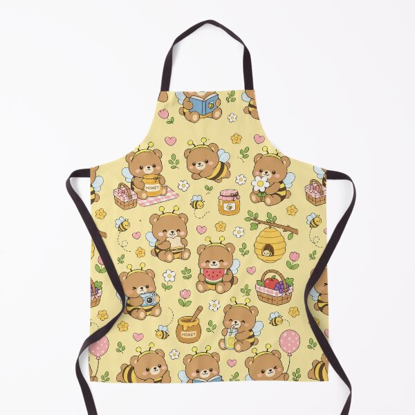 Item preview, Cute Honey Bear Kawaii Pattern designed and sold by Soft Berry Studio.