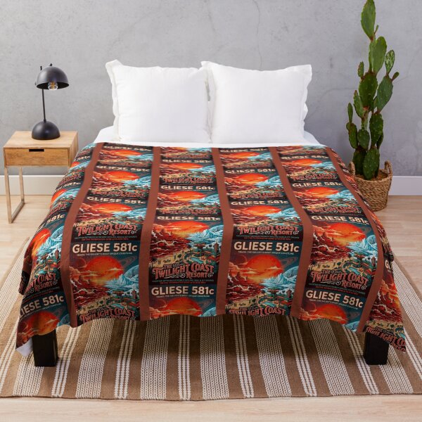 Item preview, Gliese 581c Retro NASA Travel Poster Twilight Coast designed and sold by RetroRewind Studio.