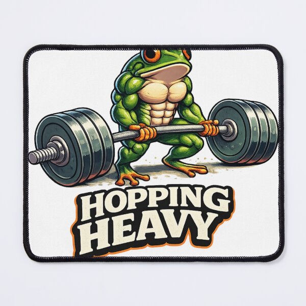 Item preview, Hopping Heavy Funny Gym Frog Weightlifting Bodybuilding designed and sold by Digistore1221.