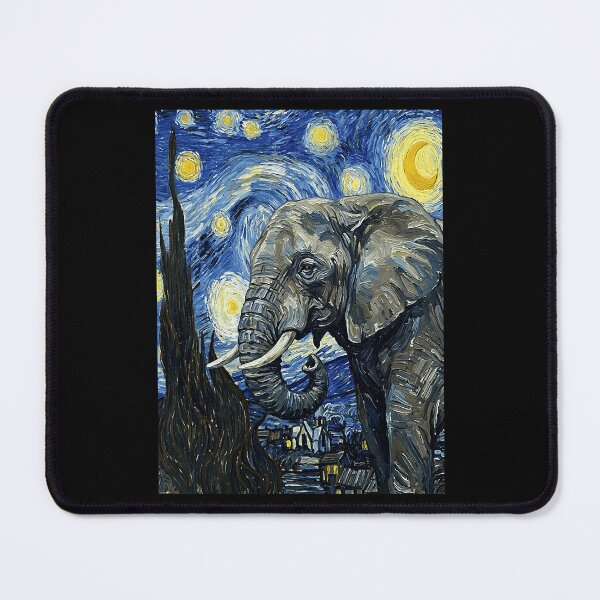 Item preview, Elephant Van Gogh Starry Night Artistic Painting designed and sold by Littermin.